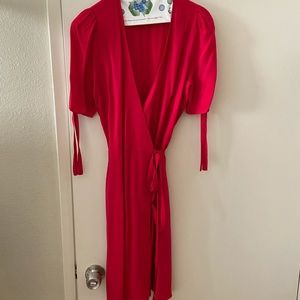 & Other Stories Red Wrap Dress